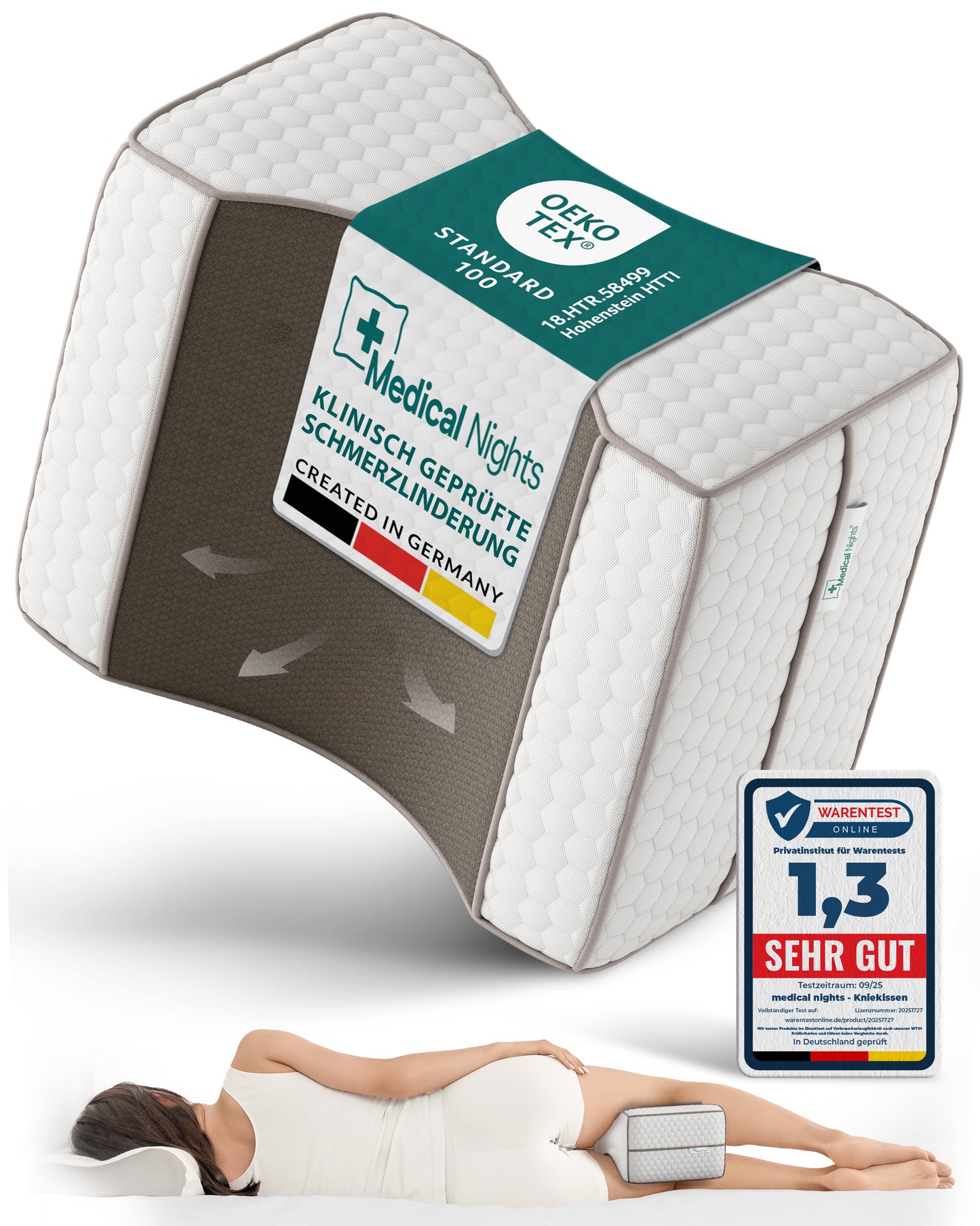 Medical Nights Kniekissen für Seitenschläfer – Teil des Schlaf-Sets